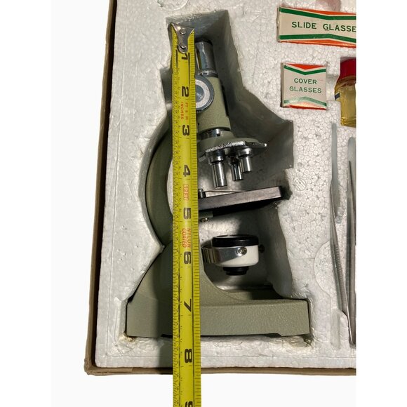 Focal Precision Made Microscope Set With Slides & Accessories Vintage - Picture 5 of 13